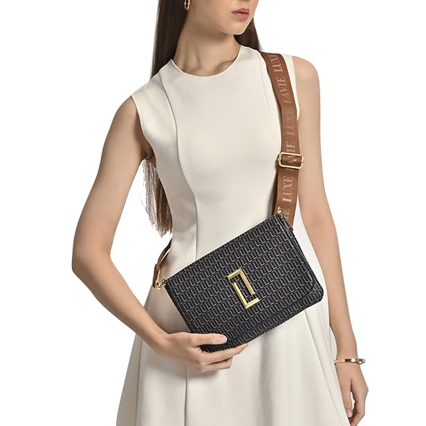 Image of Lavie Luxe Women's Mono Candy 2 Compartment Medium Solid Sling Bag | Ladies Purse Handbag | Ladies Gift