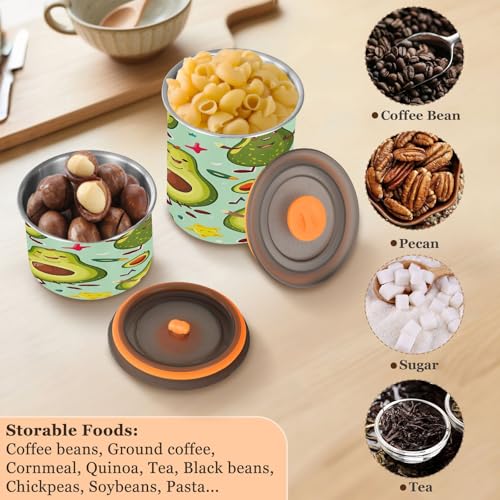 Contenedor de almacenamiento hermético para café Qilmy 17oz acero inox. miniatura 6