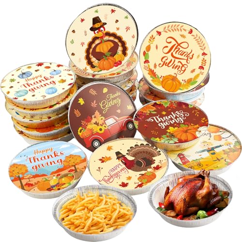 40Sets Thanksgiving Leftover Containers with Lids Thanksgiving to Go Food