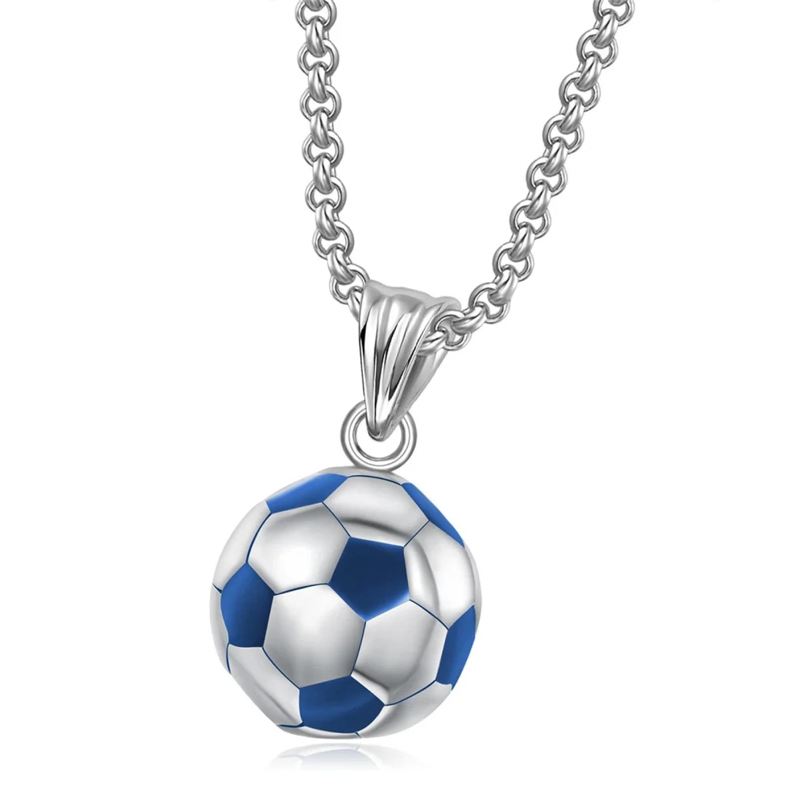 SiVaji Necklace Halskette Ketten Schmuck Herren Frauen Anhänger Necklacefußball Halskette Fußball Anhänger Halsketten Hip Hop Frauen Männer