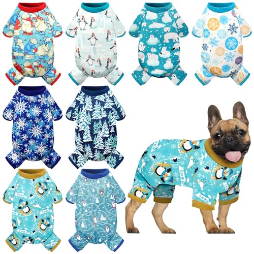 Paterr Pijama para Perro Invierno 8 Piezas Mediano