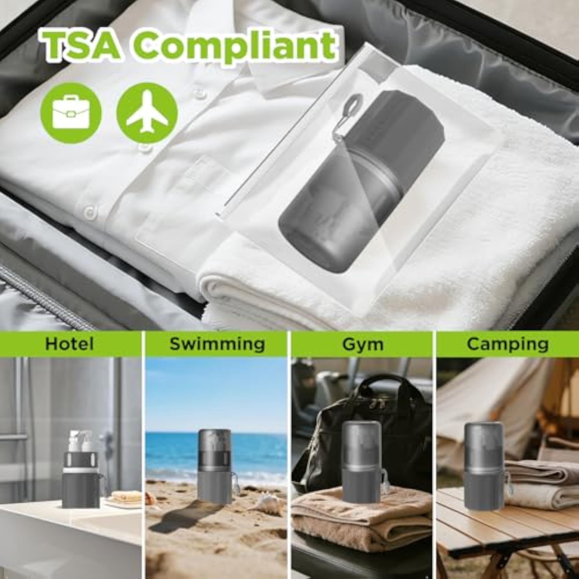 4 in 1 Travel Dispenser Bottle Set