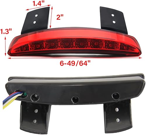 Vista 14 de DREAMIZER Luz trasera de freno de motocicleta Fender Edge Lámpara LED con siganls de giro compatible con Sportster XL883N 1200N XL1200V XL1200X Cafe