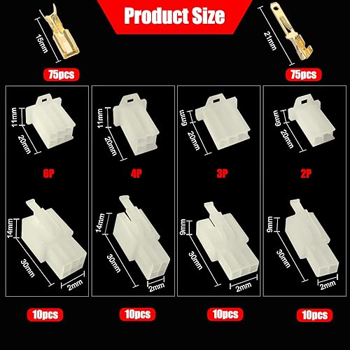 YIXISI 190 PCS 2.8mm 2 3 4 6 Pin Automotive Electrical Wire Connectors Kit - Image 2