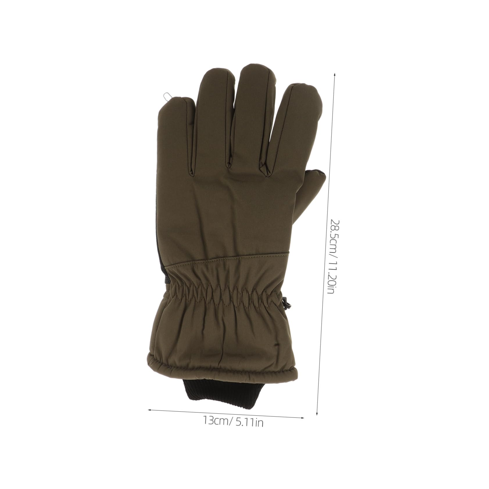 Beavorty 1 Pair Winter Touchscreen Gloves for Men and Women Warm Fleece Lined Thermal Gloves for Skiing Hiking and Outdoor Work Olive Green Nonslip Grip