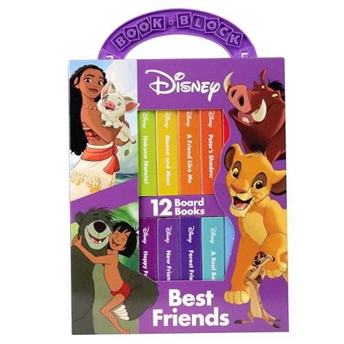 Image of Disney Lion King, Moana, and more! - Best Friends My First Library Board Book Block 12-Book Set - PI Kids