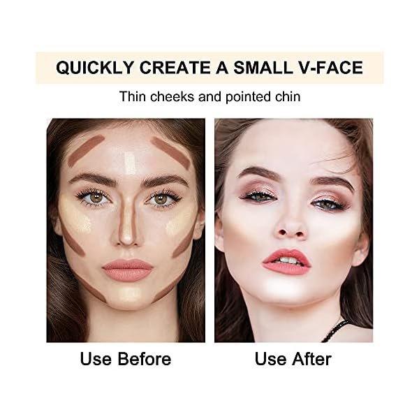 Focallure-2-Pcs-Contour-Foundation-Stick-Highlighter-Bronzer-Pen-Face-Brightens-Shades-Pencil-Highlighting-Shade-Longwear-Makeup-Highlight-Bronzer-Shaping-Trimming-Stick-FA01-19068-24 FOCALLURE 2 Pcs Contour Foundation Stick, Highlighter & Bronzer Pen, Face Brightens & Shades Pencil, Highlighting Shade Longwear Makeup, Highlight Bronzer Shaping Trimming Stick,Neutral