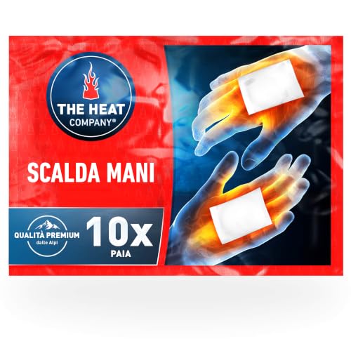 THE HEAT COMPANY Scaldamani - 10 paia - EXTRA CALDO - Cuscini termici - 12 ore mani calde - pronti all'uso - autoriscaldante - puro naturale