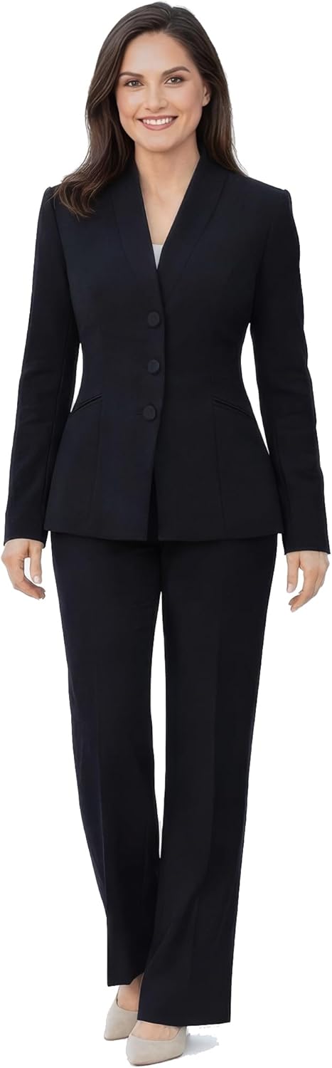 Marycrafts Women's Business Outfit Blazer Wide Leg Pant Suits Set for Work - Image 3