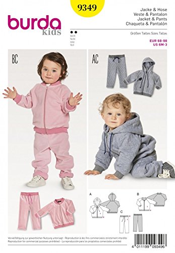BurdaBaby Easy Sewing Pattern 9349 Jogging Suit