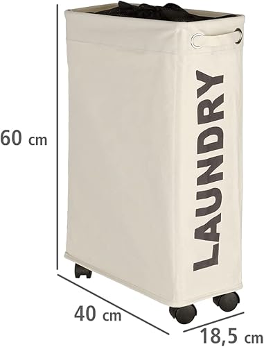 Miniatura 3 de WENKO 3450113100, cesto de ropa para lavar, Corno Beige - cesta de ropa para lavar, capacidad de 11,36 galones, de poliéster, 7,3 x 23,6 x 15,7