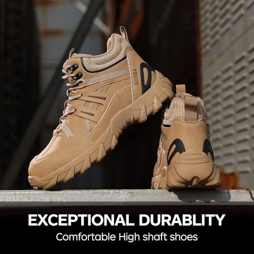 Image of Steel Toe Shoes for Women and Men, Lightweight Safety Work Shoes, Puncture Resistant Cushioned Low Top Work Sneakers for Warehouse Factory Construction