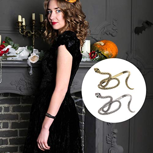 KESYOO 2 Pcs Pulseira de Cobra Pulseira Criativa Forma de Cobra Do Vintage Braço Manguito Halloween