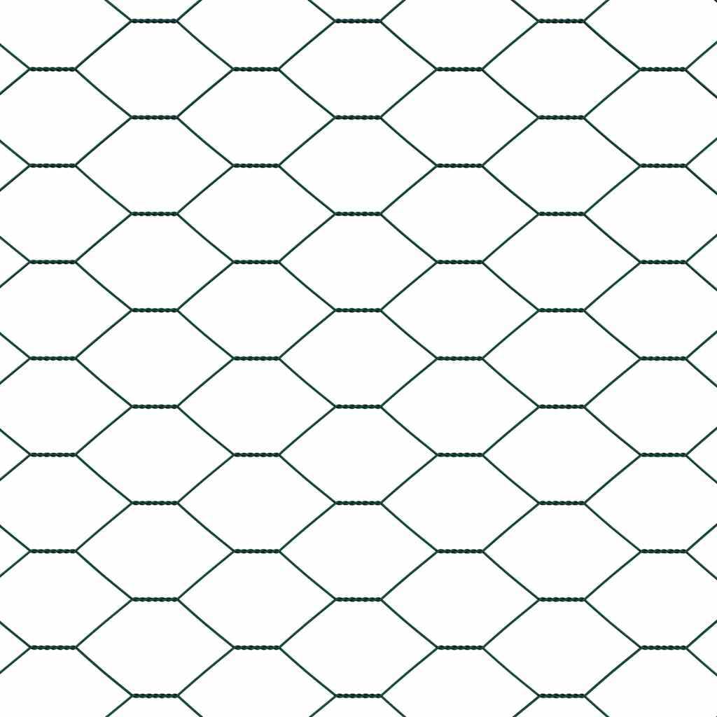 Valla con postes, juego de valla de jardín para pollos, gansos, pavos, aves de corral, 100 x 0,5 m (ancho de malla de 3,6 cm)