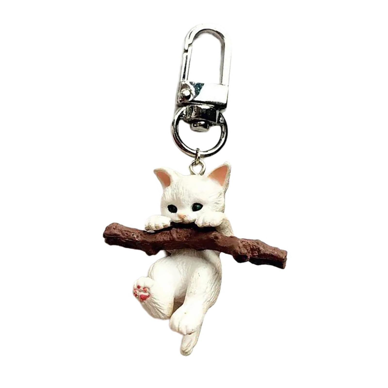 Sweet Cute Cartoon Cat Dog Keychain Pendant Lovely Hangings Decorations Keyring Charm for Purse Bag Backpack Handbag Bag Handbag Pendant Keychain Charm