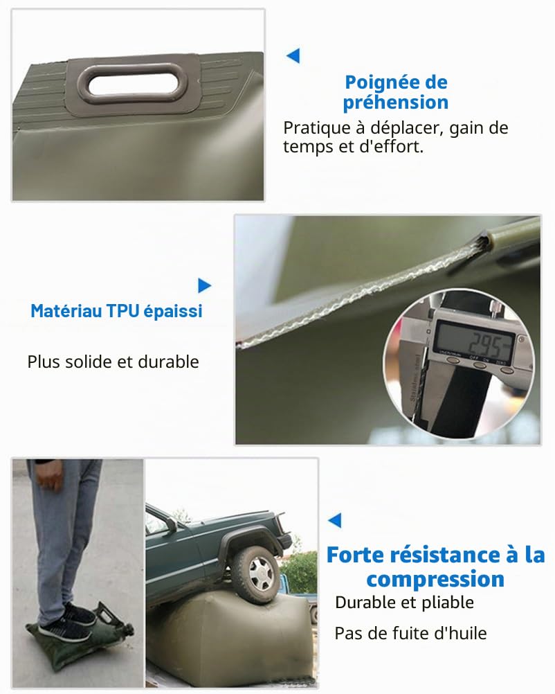 Bidon d'essence Sac de stockage d'essence pliable, conteneur d'essence de moto de voiture d'essence Diesel de secours d'urgence extérieure, 1/2/5/7 gallons (Size : 20L/5 Gallon)