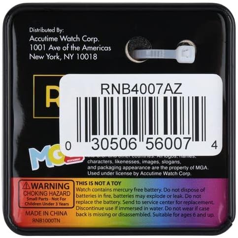 Accutime Rainbow High Kids Digital Watch - Touch Screen LED Watch Display, Kids, Girls Watch, Silicone Strap, in Blue (Model: RNB4007AZ)
