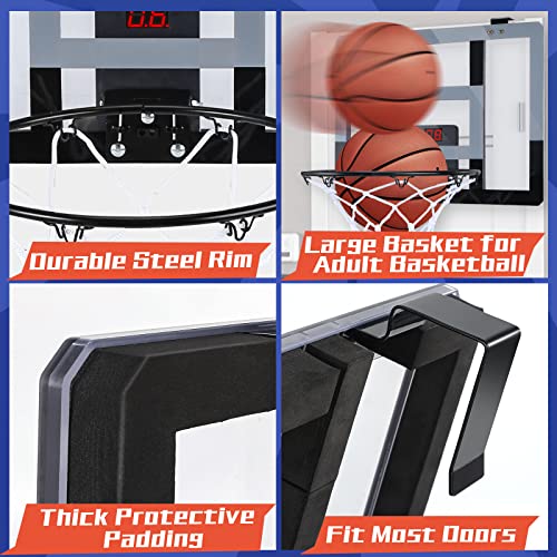 Mini Basketball Hoop With Electronic Scorer For Kids Adults, Indoor Basketball Hoop With 3 Balls (7.1 In), Door Basketball Hoop Toys For 3-12 #TOP2