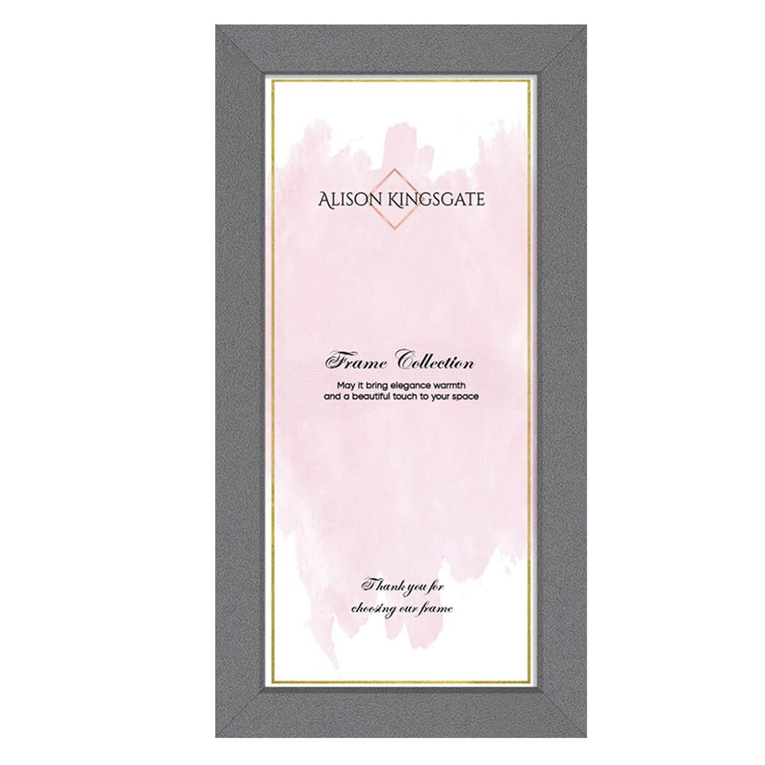 Alison Kingsgate Thin Dark Grey 10X5 Picture Frame for Photos, Certificates — image 1