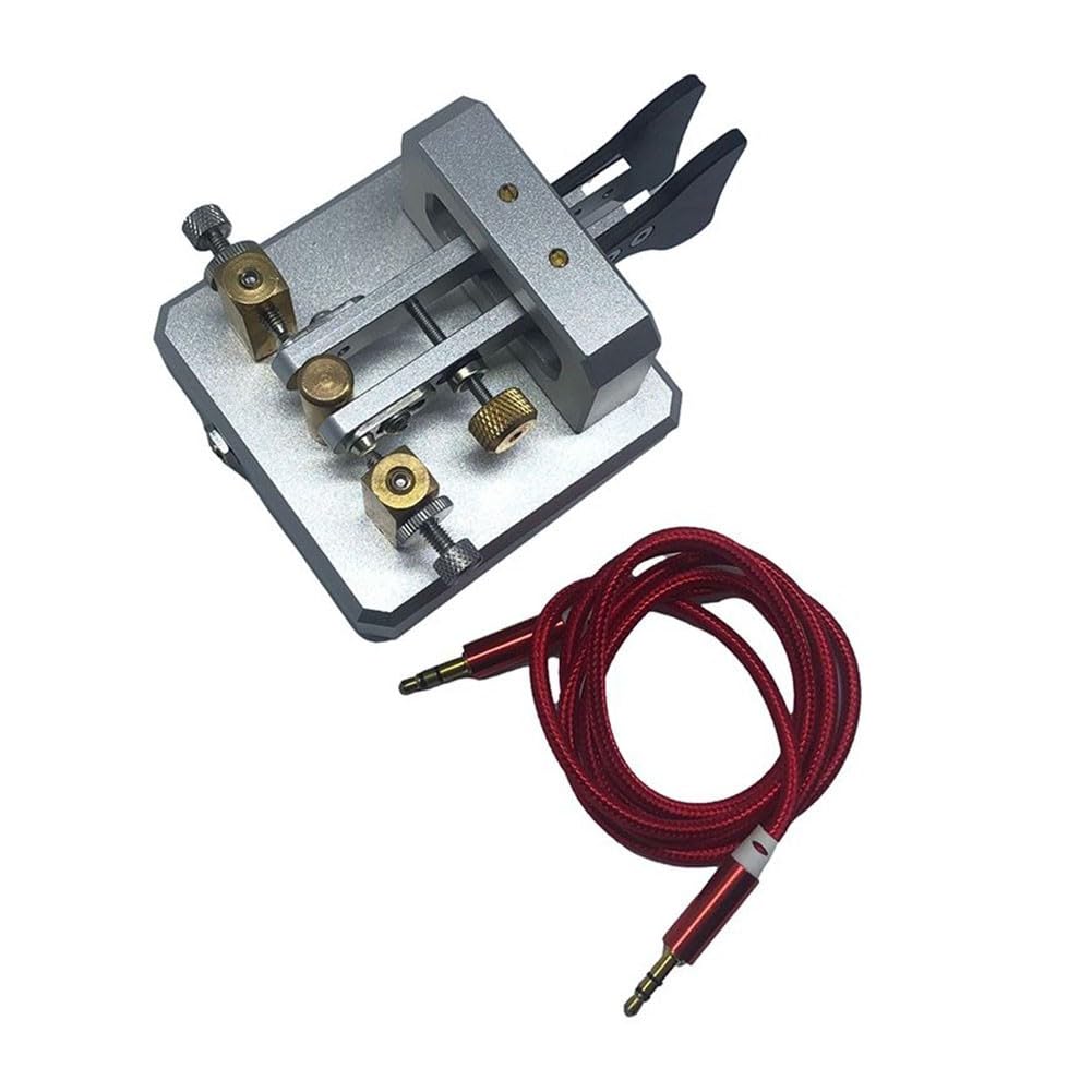 Automatico per Morse per Dual-Paddle Telegraph Key CW Trasmettitore, per Acciaio Inox Ottone Lega di Alluminio, Contatti Argento, Interfaccia Audio 3.5mm