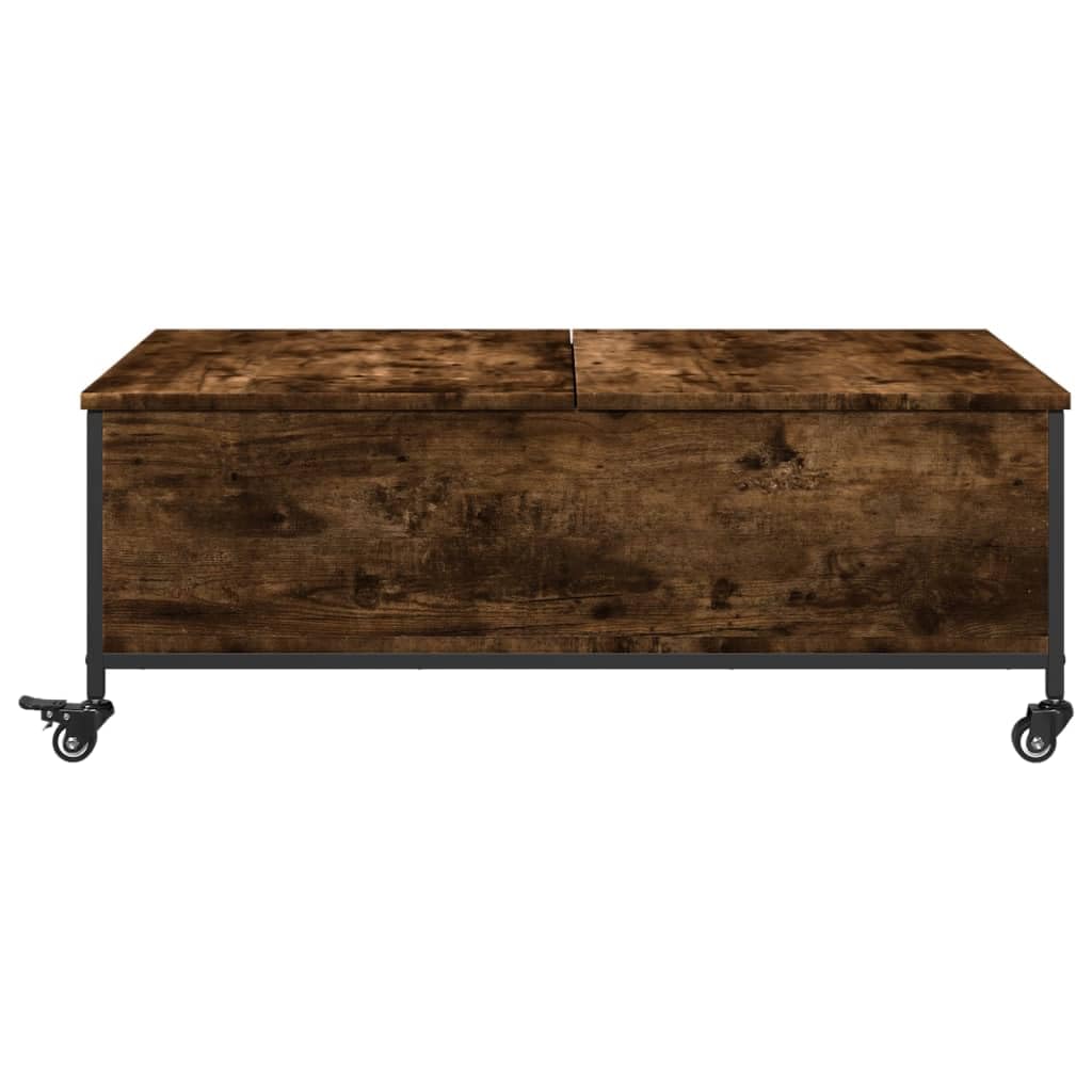 LAPOOH Mesa de Centro con Ruedas Madera ingeniería Roble 91x55x34 cm, Mesa Baja Salon, Mesa Centro Salon, Mesa Auxiliar, Mesa Cafe, Mesita Salon, Muebles De Salon Modernos - 842298