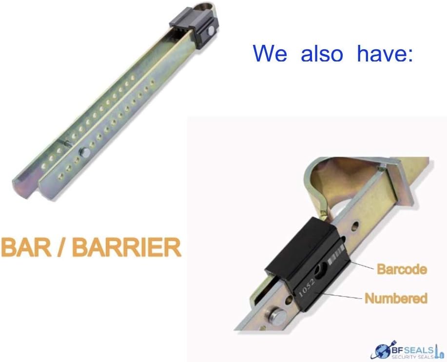 High Security Bolt Seal for Cargo Containers and Truck Trailers, Blue Color, 120 Pieces, Numbered and barcoded, ISO and C-TPAT Certified BFSEALS Free & Quick Shipping