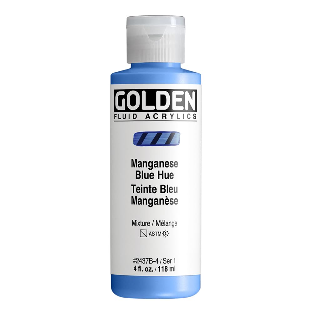 Golden Fluid Acrylic Paint 118ml Manganese Blue Hue For Spraying Brushing Sta...
