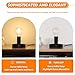 HUAREW Polished Metal Desktop Lamp Base, E26 E27 Screw Light Socket Edison Bulb Holder Base, Small Industrial Table Lamp Base Only, 6ft Cord On/Off Switch US Plug (Black,2 Pack)