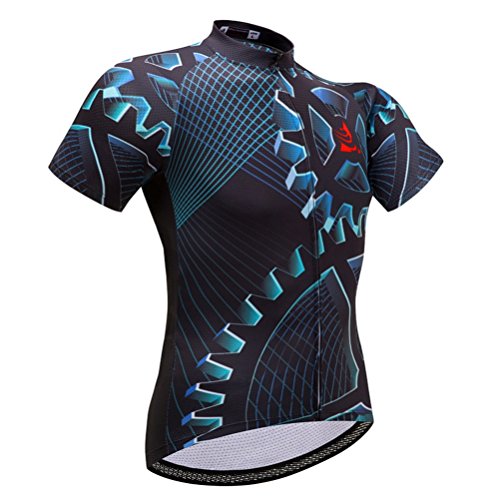 Uriah Men's Cycling Jersey Short Sleeve Sweat Wicking Gear Black Size M(CN)