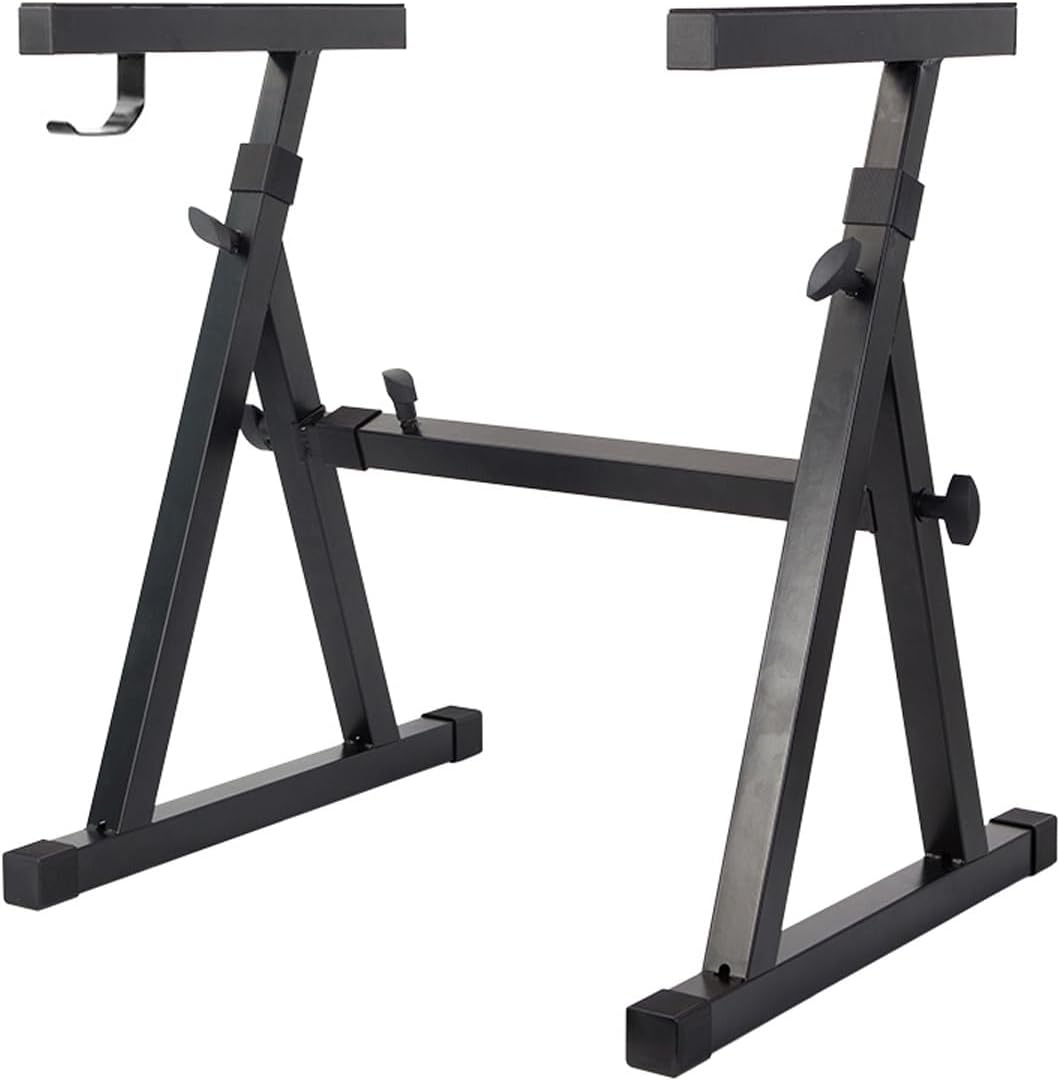 Heavy Duty Z-Style Keyboard Stand with 23.6-35.4"/60-90cm Adjustable Height and 23.2-40.6"/59-103cm Adjustable Width