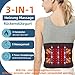 HONGJING Rotlichttherapie Rückenmassagegürtel zur Linderung von Schmerzen im unteren Rückenbereich, Rückenstützgürtel mit Wärme und Massage bei Bandscheibenvorfall, Skoliose, Ischias (M)