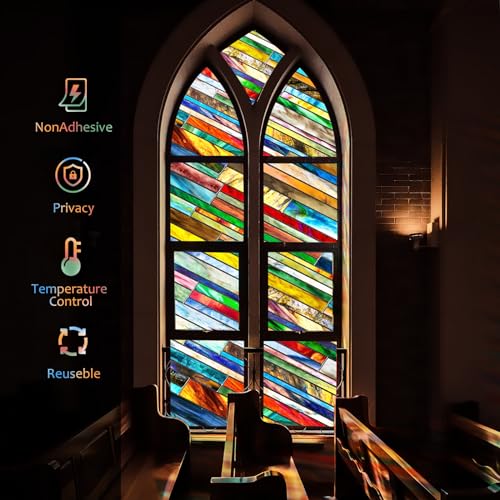 Sunbaby Stained Glass Window Flim:3D Decorative Window Privacy Film thumb #5