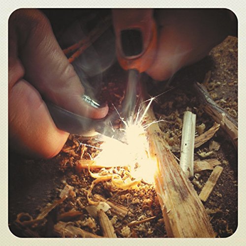 Light My Fire Swedish FireSteel 2.0 Army 12,000 Strike Fire Starter with Emergency Whistle - Orange - Thumbnail 2