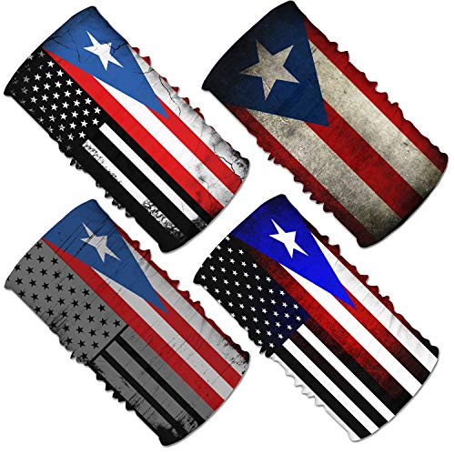 Image of 4Pcs Magic Headwear Neck Gaiter Tube Scarf Headbands Bandana Balaclava for Outdoor Running Cycling Skating Work Out