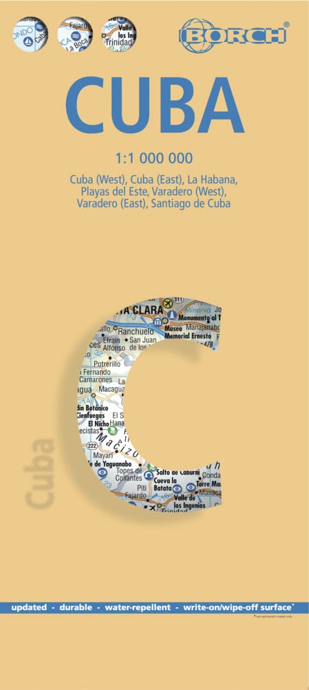 Laminated Cuba Map by Borch (English Edition)