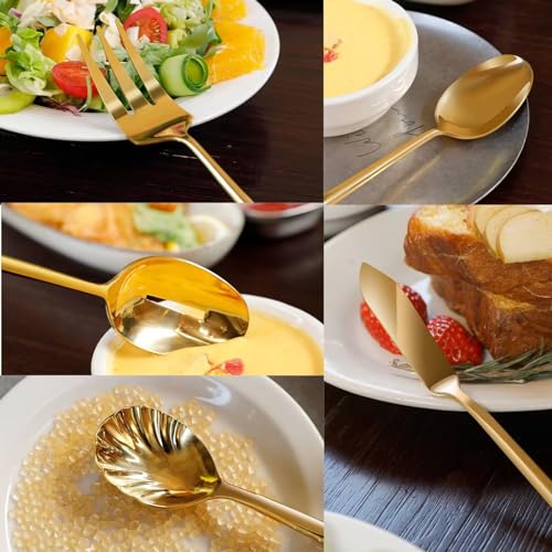 Silverware-45-Piece-Gold-Flatware-Set-with-Serving-Utensils-Stainless-Steel-Thick-Heavy-Mirror-Polished-Cutlery-Set-for-Wedding-Hotel-Restaurant-Service-for-8
