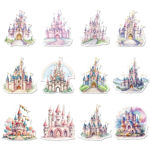 HemerVows Cruise Door Decorations Magnetic, 12 Pcs Princess Castle Cruise Door Magnets, Cruise Magnets for Door Decoration Vacation Fridge