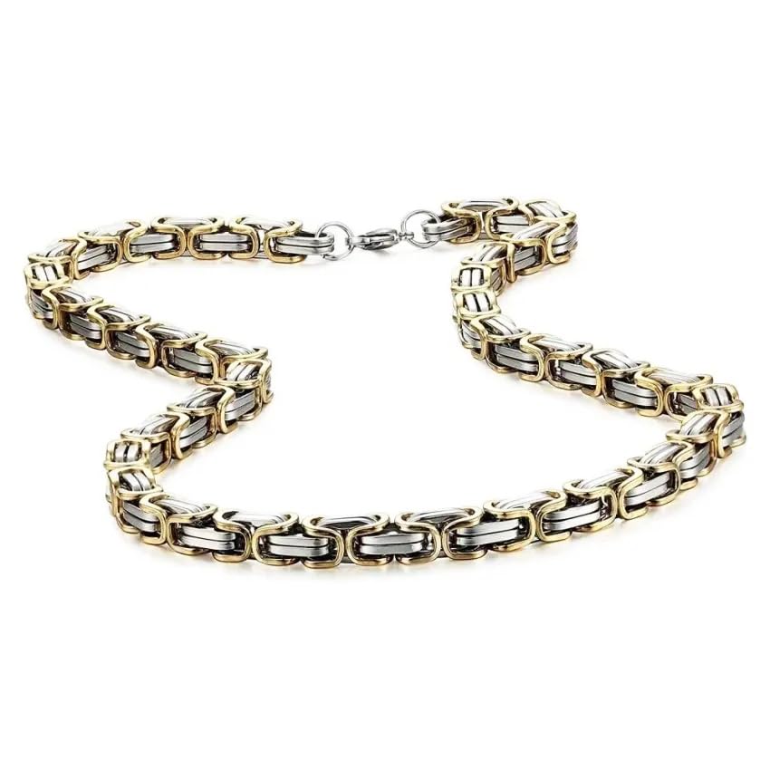 chain for men combo Silver Chain for men gold chain for men stylish chain for boys mens necklace for men Stainless steel chains Locket Pendant anti tarnish necklace black neck accessoriesA491-image-11