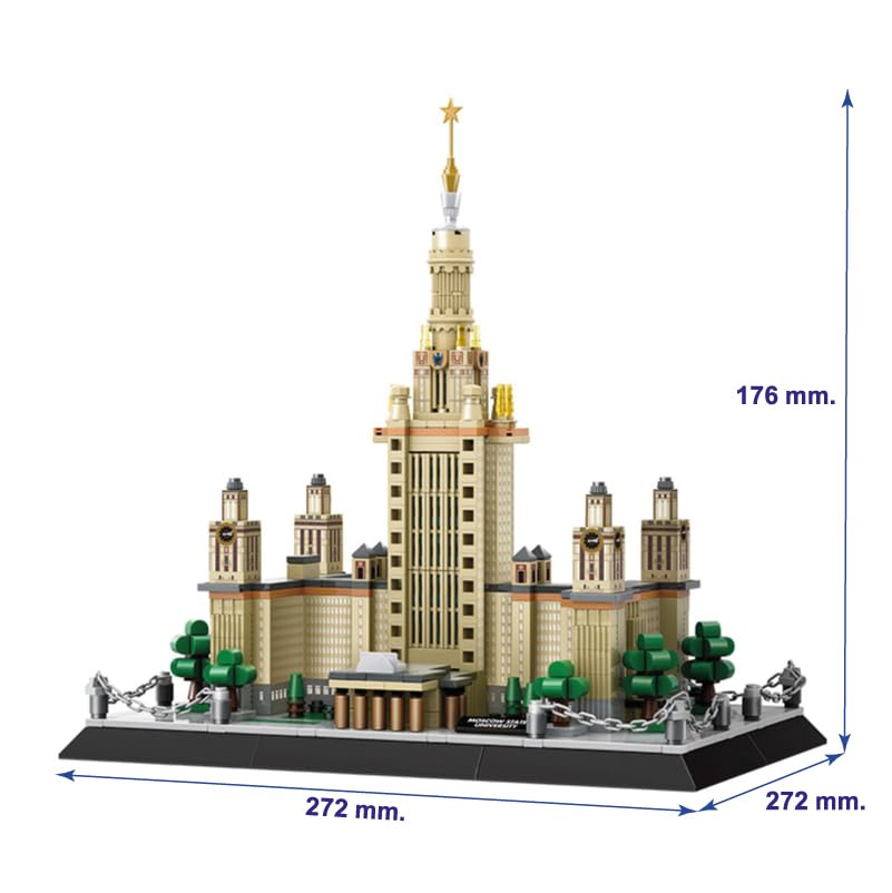 WANGE Architecture Model to Assemble with Building Blocks. Lomonosov Moscow State University MGU, Moscow University, klein - Image 2