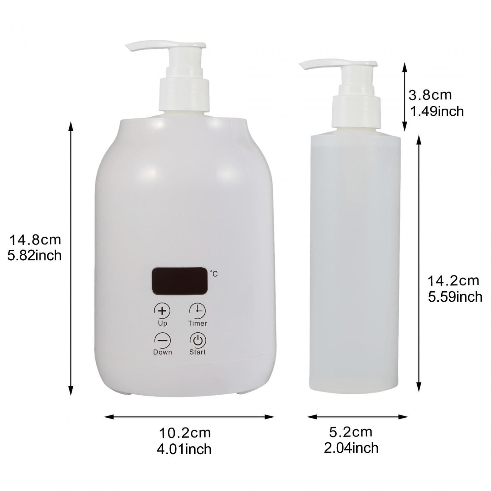 TISHITA Massageölflasche Massageölheizer Cremeflaschenwärmer Lotioncreme Heizgerät Temperaturverstellung Tragbar für Entspannungssitzungen Körperpflege, Weiß