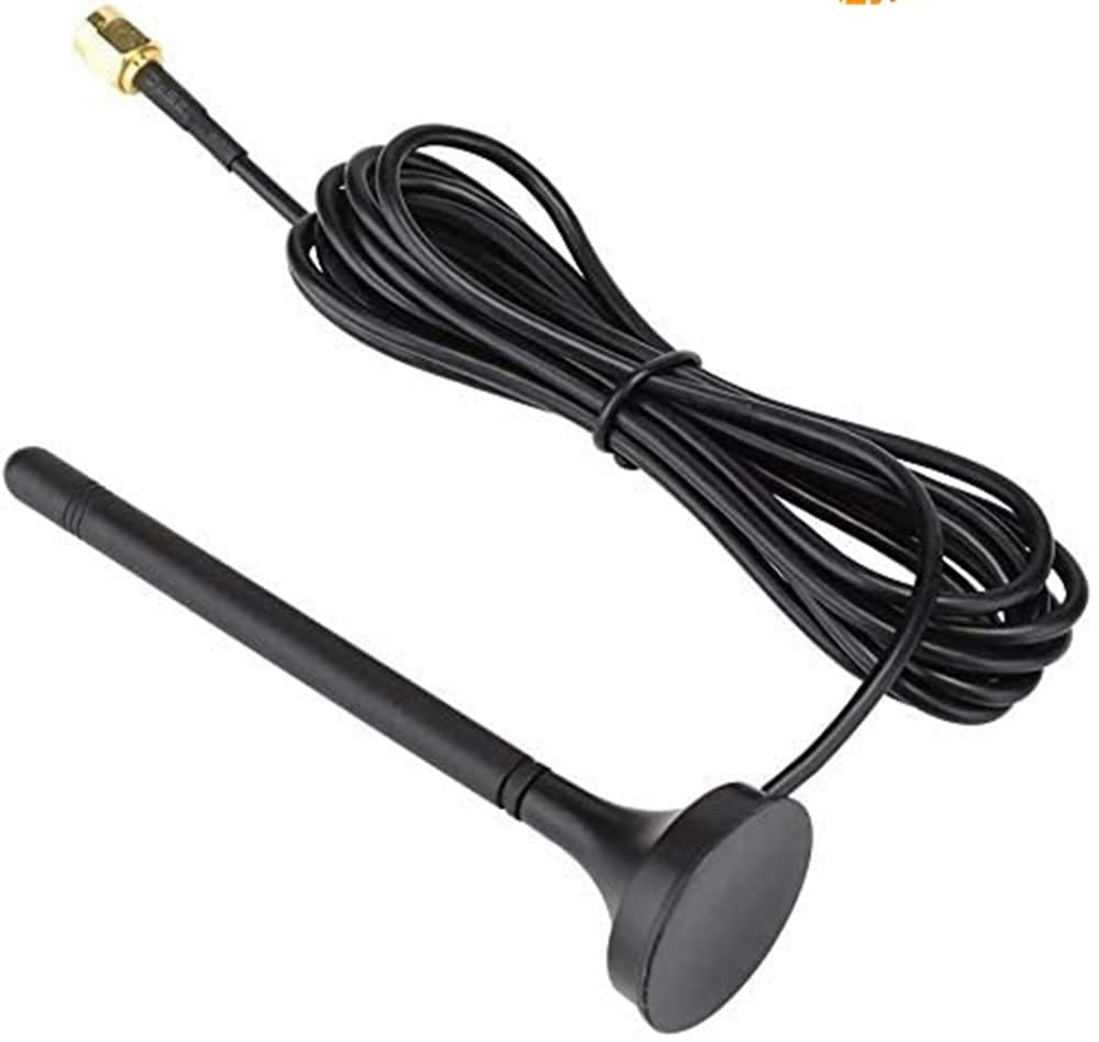 XpertTele Sucker Antenna 6dbi wit SMA Male High-Gain Rodc Magnetic Base Type | 3G/4G GSM Full-Band Omni-Directional wi fi Antenna | 700-2700MHz (2M Cable) -1pc