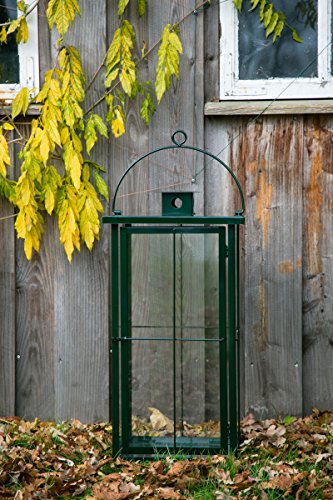 KUHEIGA RIESIGE stabile Laterne H: 120cm B: 50cm Grün Metalllaterne Stalllaterne