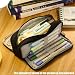 X SIM FITNESSX Federmäppchen Federtaschen Teenager Mädchen Mäppchen Etui Stifte 3 Fach, Große Kapazität Pencil Case für Schule & Büro (Schwarz)