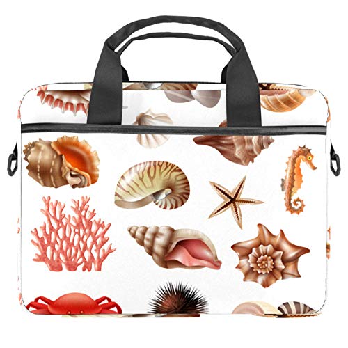 Sacoche ordinateur portable 13,3 pouces antichoc et étanche à motif conque marine