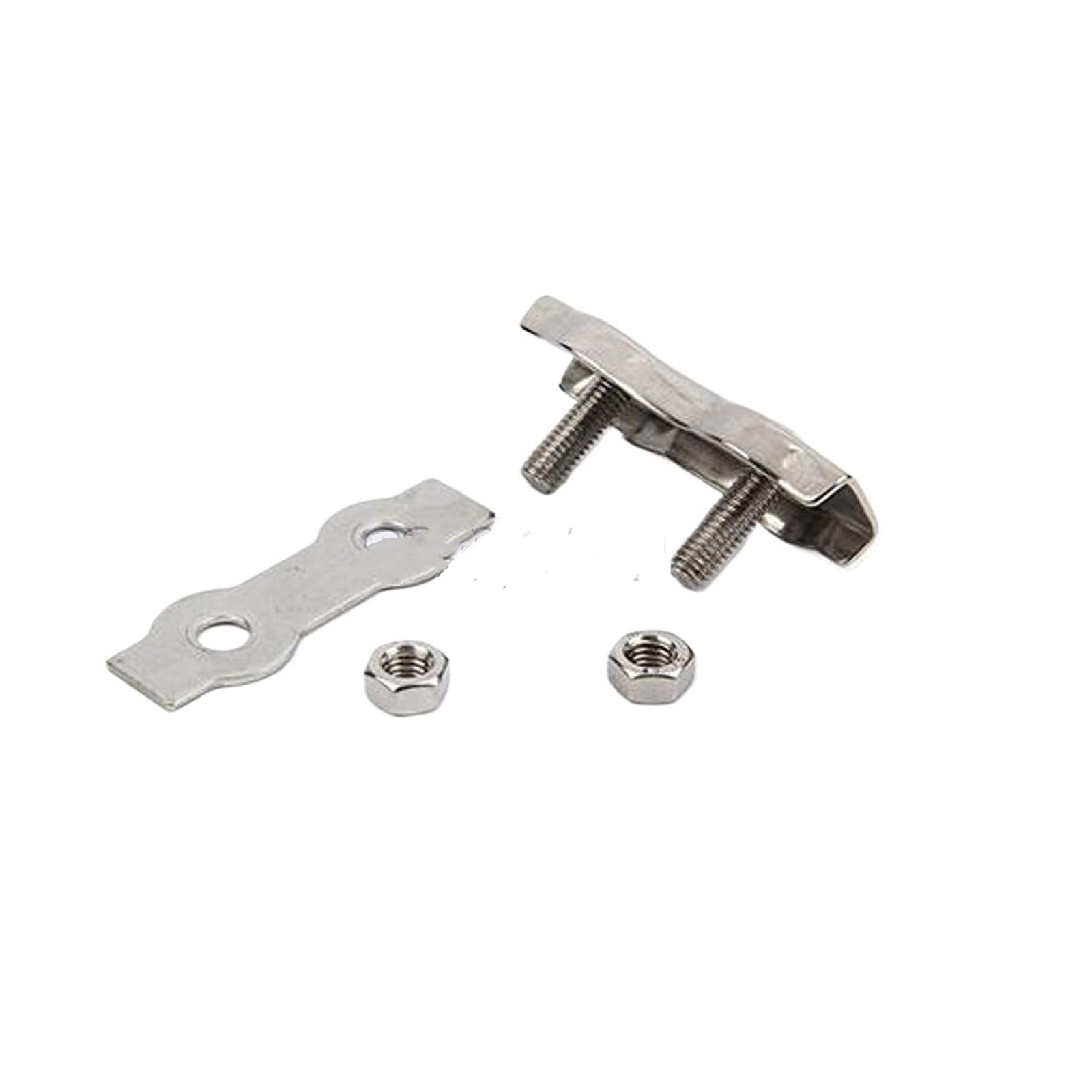 Clip di corda a filo pesante in acciaio inossidabi Morsetto for cavo a fune metallica con clip a doppio bullone in acciaio inossidabile Impugnatura semplice(M2X5pcs)