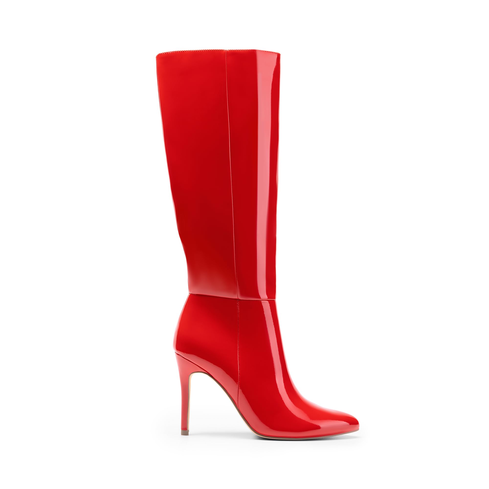 DREAM PAIRS Botas altas hasta la rodilla para mujer, botas de tacón alto con punta puntiaguda, zapatos de vestir clásicos y modernos