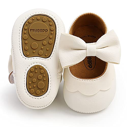 Image of QWZban Baby Shoes Mary Jane Flats Non Slip Soft Sole Infant Toddler Sneakers First Walkers Party Christmas Dress Shoes