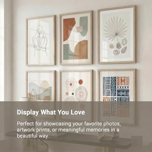 Image of kotart Aesthetic Photo Frame for Wall Decoration | Wooden Frames for Office Living Room | Certificate Frame A4 Size | Home Decor Bedroom Gift (Brown, Pack of 6)