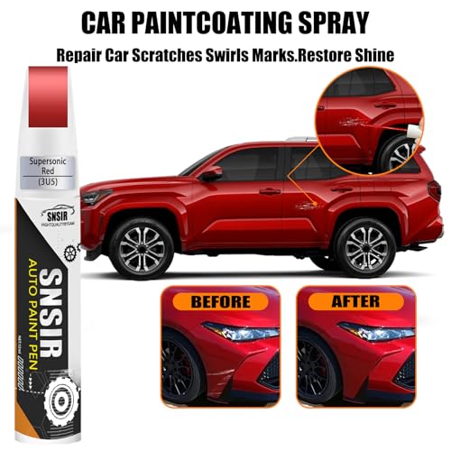 Image of Car Touch up Paint(3U5 Supersonic Red) Compatible with Toyota, Car Paint Pen Scratch Repair Two-In-One Touch Up Paint, Premium Car Scratch Remover for Deep Scratches
