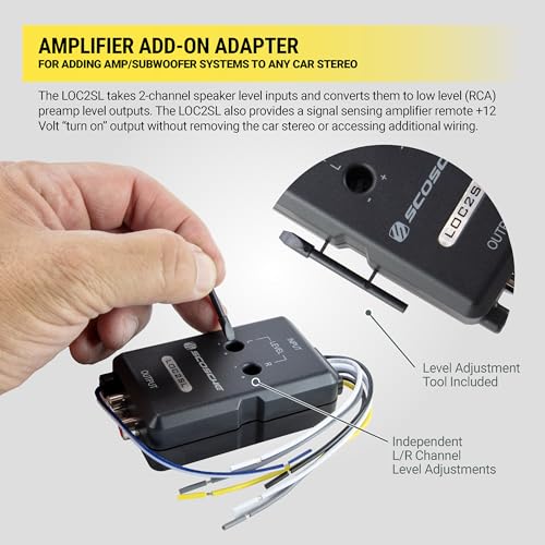 image for Scosche LOC2SL Line Output Converter with Remote Control Knob - 2CH Hi